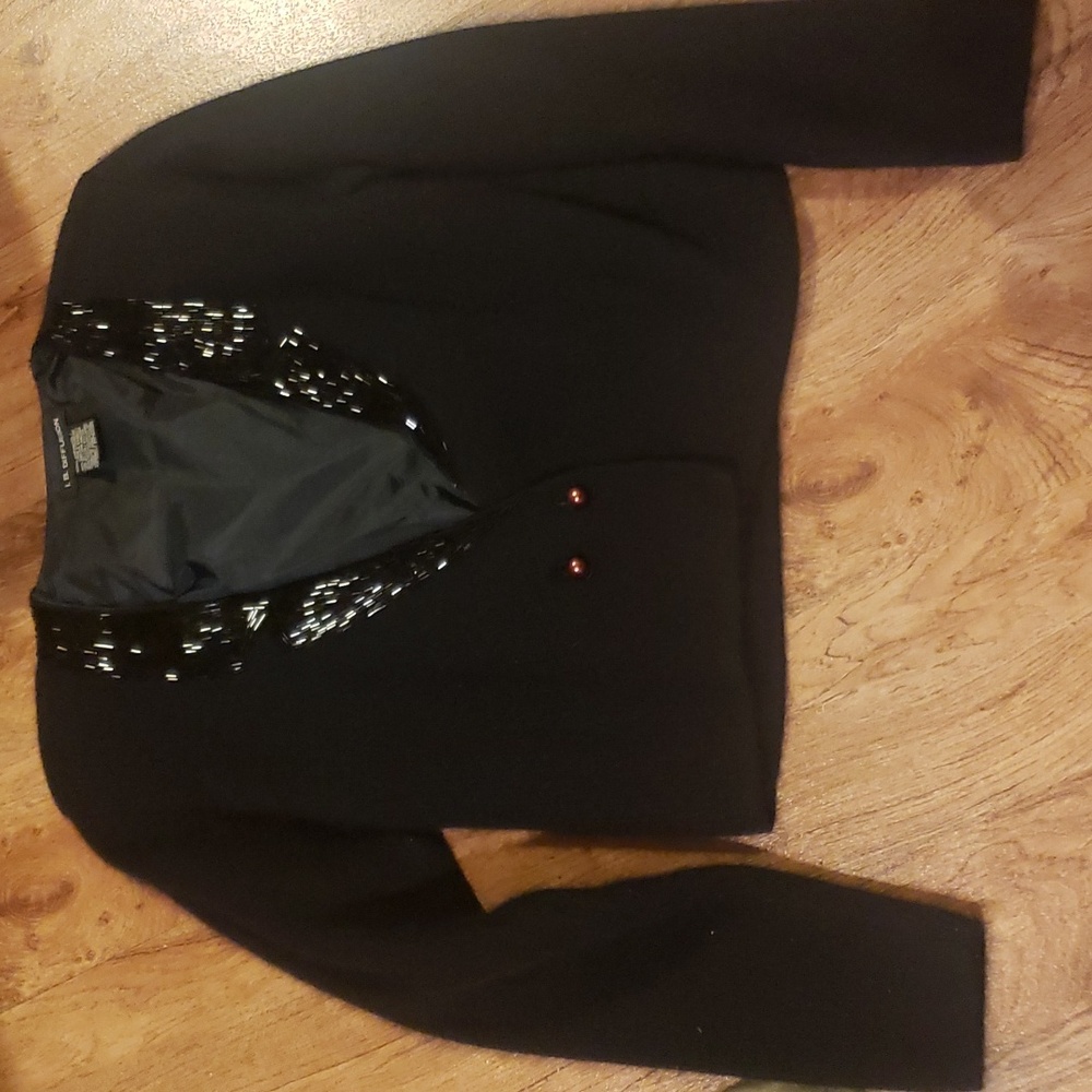 I.B.Diffuson black beaded sweater size Small